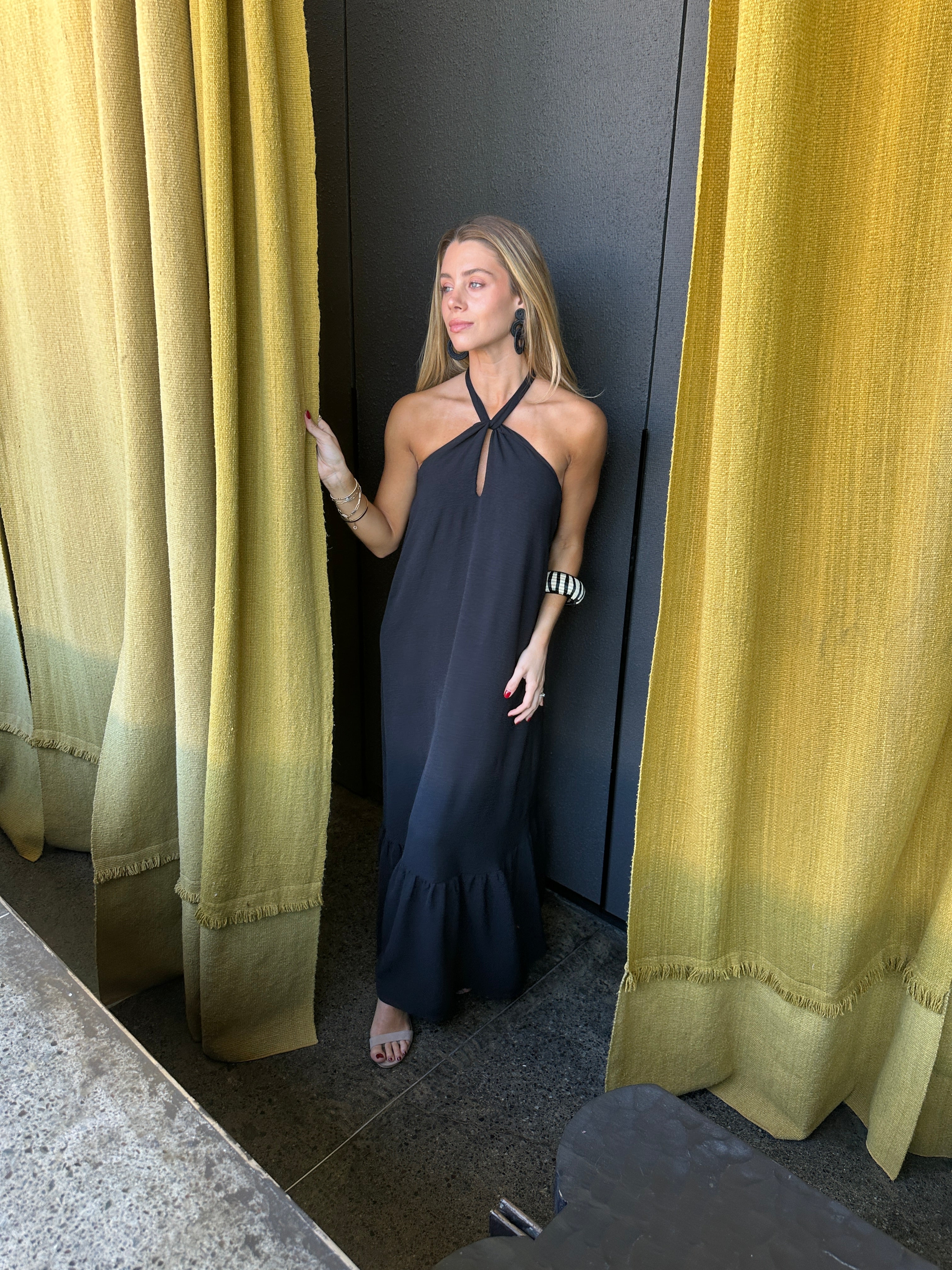 Vestido Ignacia Halter Estampado Denise Yates