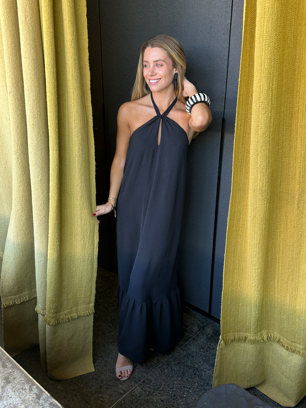 Vestido Ignacia Halter Estampado Denise Yates - Vista 2