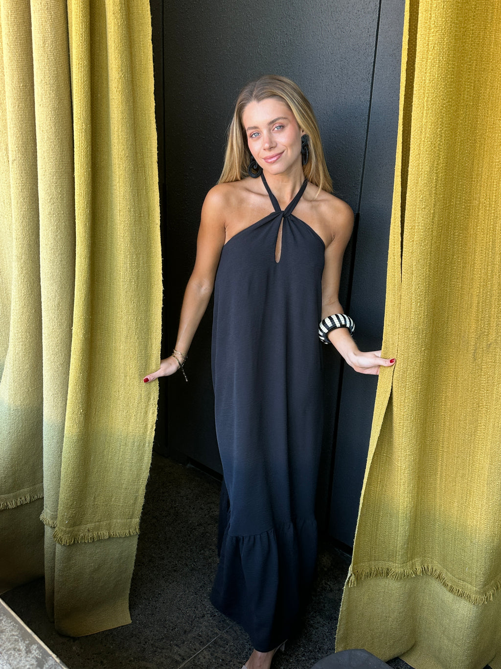 Vestido Ignacia Halter Estampado Denise Yates - Vista 3